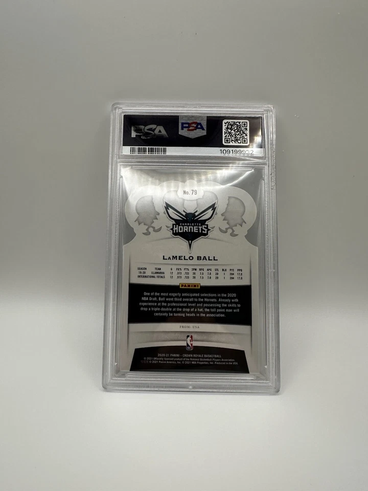 2020-21 Panini Crown Royale - LaMelo Ball #79 (RC) PSA 10 Pop 19 - Image 2 of 2