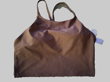 Old Navy Active PowerSoft Light Compression Support Sports Bra Brown Sz XL NWT