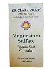 Dr. Clark Store Magnesium Sulfate - Cleansing/Constipation - 100 caps -Exp 05/27