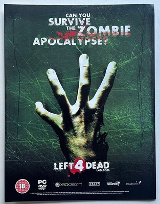 LEFT 4 DEAD - 2008 Full Page UK Magazine Ad XBOX 360