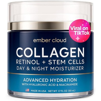 Collagen Cream for Face with Stem Cells Retinol Hyaluronic Acid Niacinamide for