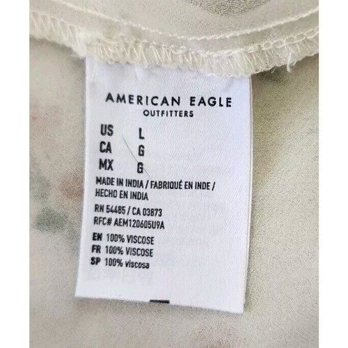 American Eagle Size Large Ditsy Floral Cottagecore Halter Sundress Open Back - Picture 8 of 12