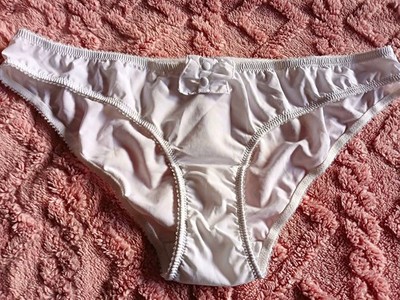 Damen Slip Weiß mit Schleife  Gr. L