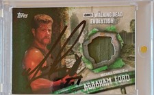 The WALKING DEAD 1of 1 AUTOGRAPHED. RELIC CARD ABRAHAM/MICHAEL CUDLITZ 18of25 