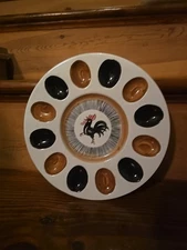 Vintage 1940s Ironstone China  Rooster Deviled Egg Platter