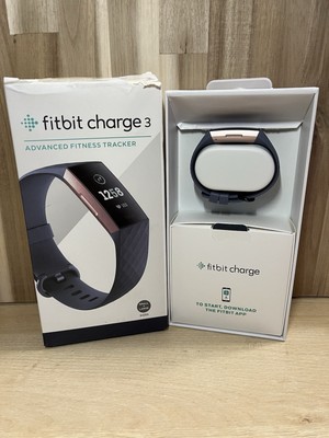 Fitbit Charge 3 Fitness Activity Tracker Heart Rate FB409 2 Bands S/L Rose Gold