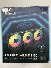 Lian Li Uni Fan CL Wireless 120-Triple ARGB X3 120nm Black Fan 12CL1W3B New