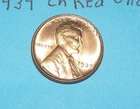 1939    LINCOLN WHEAT CENT   CHOICE BRILLIANT  RED UNCIRCULATED  #1