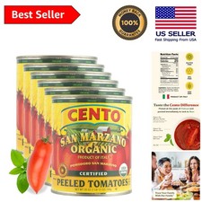 Grown in Italy: Organic San Marzano Whole Peeled Tomatoes, Set of 6 Cans 28 Oz