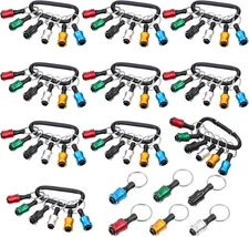 Portable 1/4" Hex Shank Quick Release Keychain Drill Screwdriver Bit Holder Set