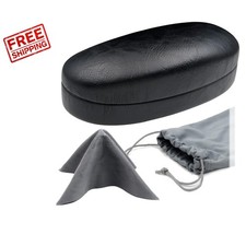 Chic Black Sunglasses Case - Universal Fit for Up to Extra Large Eyewear Frames