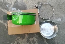 2 Pack Stainless Steel Bird Feeding Dish Cups Bird Feeder with Clamp for Cage