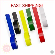 6 Pack Electrical Tape Colors 30ft, 600V Waterproof Adhesive for Home Auto Power