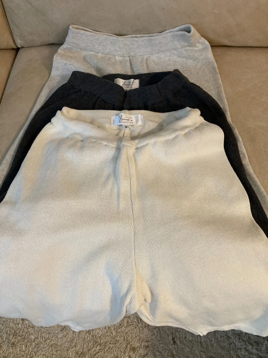 3tlg H&M Elegantes Algodón Shorts Talla M Champán Beige Claro Gris Extrem Suave
