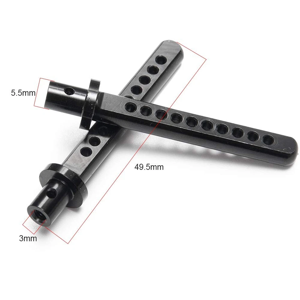 Soportes de poste de cuerpo de aluminio de 4 piezas, 1/10 RC Crawler Axial SCX10, parte negra Foto 2 de 4