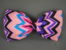 Pink Purple fabric big Huge BOW 6" wide barrette hair clip gator claw kawaii
