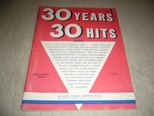30 YEARS 30 HITS No. 1 Sheet Music Song Book