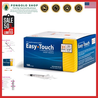 U-100-31G 0.3cc Sterile Surgical Steel Needles - Box of 100 for Precision