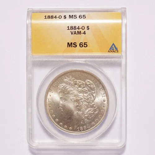 1884-O Morgan Silver Dollar ANACS MS65 VAM-4