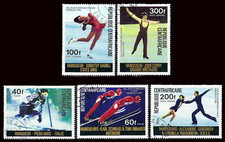 Central African Empire  - 1976 5v. CTO NH • Winter Olympic Games '76 • Innsbruck