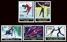 Central African Empire  - 1976 5v. CTO NH • Winter Olympic Games '76 • Innsbruck