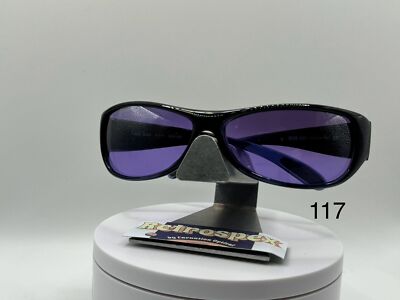Vintage Designer Y2K Sunglasses Killer Loop Free End OEM Purple Lenses 
