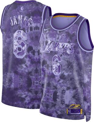 NIKE Lakers LEBRON JAMES NBA MVP ジャージー Nike Lebron James Lakers Jersey King MVP Rookie of Year