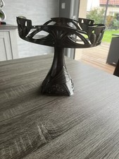 Imposant centre de table cristal et métal argenté art nouveau WMF Jugendstil