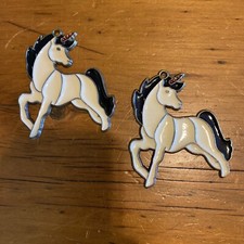 2 Vintage Unicorn Sun Catchers Stained Glass Look Window or Christmas Ornament