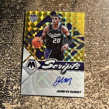 2021-22 MOSAIC SCRIPTS AUTOGRAPH GOLD PRIZM JAHMI'US RAMSEY AUTO