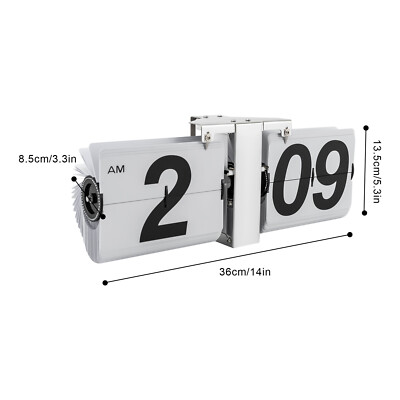 Retro Wall Mount/Tabletop Flip Clock Battery Powered Digital Display Clock