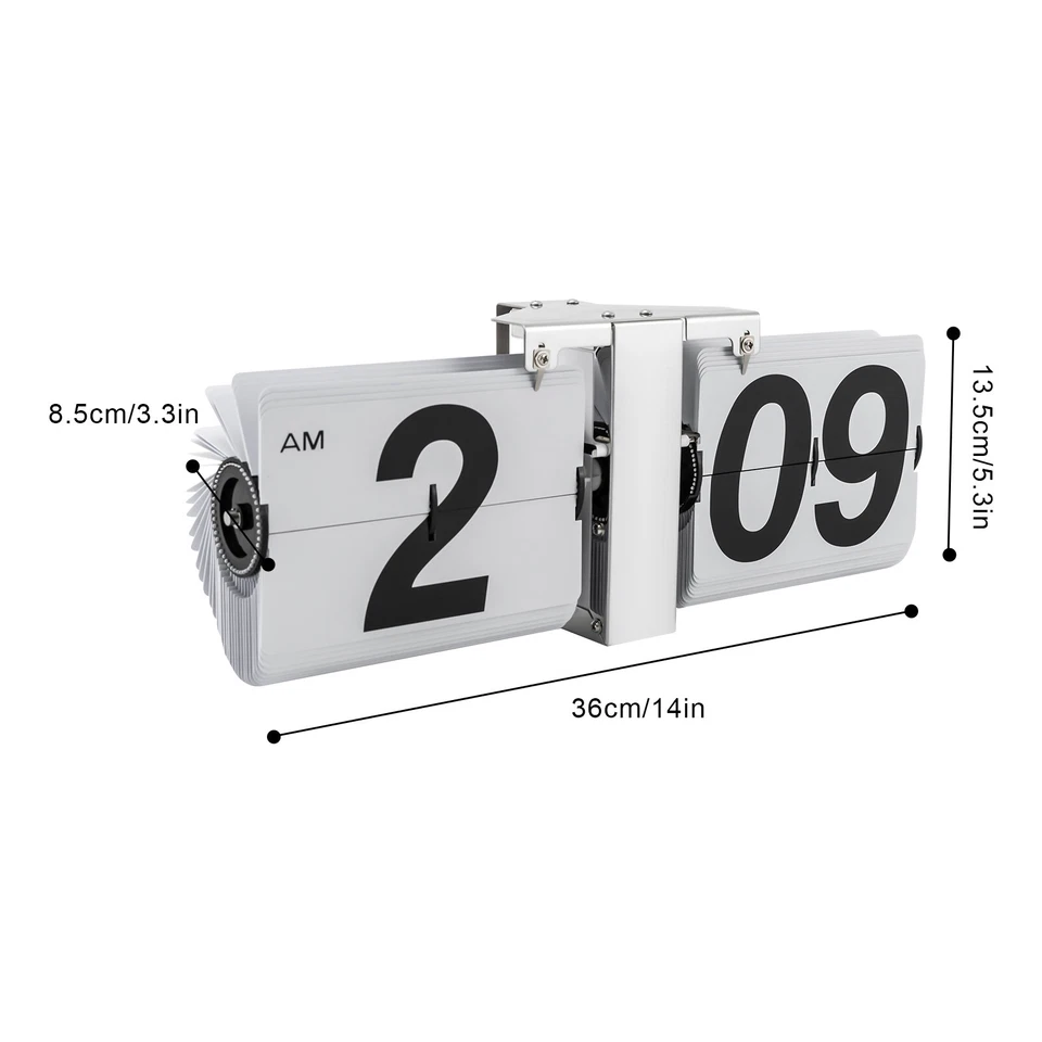 Flipping Out Wall and Tabletop Flip Clock,Battery Operated Digital Display AM/PM - Image 3 of 4