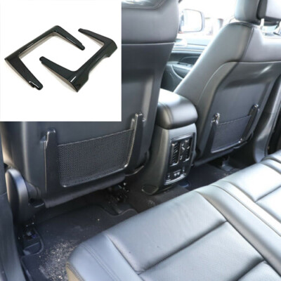 Carbon Fiber Rear Seat Storage Net Bag Cover Trim For Jeep Grand Cherokee 2011+