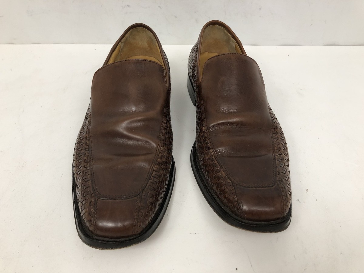 Johnston & Murphy Men\'s Woven Leather Loafers - Chestnut Brown Johnston & Murphy McGuffey Woven Slip On - FREE Shipping  main image 2