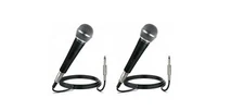 Pyle 2 Professional Dynamic Microphone, Unidirectional Handheld Mic PDMIC59
