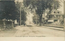 Postcard RPPC Massachusetts Webster School Street C-1910 23-5290