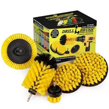 Drill Brush Power Scrubber By Useful Products Grout Cleaner Brush Kit Bathroom D