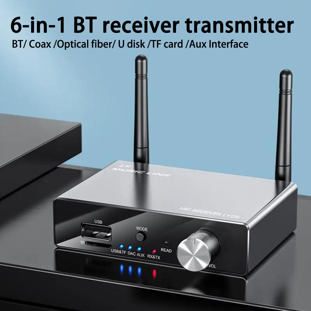 Bluetooth 5.3 Transmitter Receiver HiFi AUX 3.5mm Optical Wireless Audio Adapter