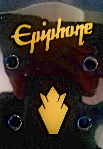 1 Epiphone Headstock Logo & 2 Crowns, Die-Cut Vinyl Decal, 5 Colors
