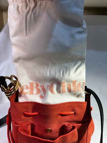 See by Chloe Tony rosa lachs Leder Wildleder gebraucht Handtasche Einzelhandel neu 470 $ - Bild 2 von 13