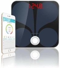 Bluetooth Smart Body Weight Scale Low Profile Tempered Glass Digital Bathroom BM