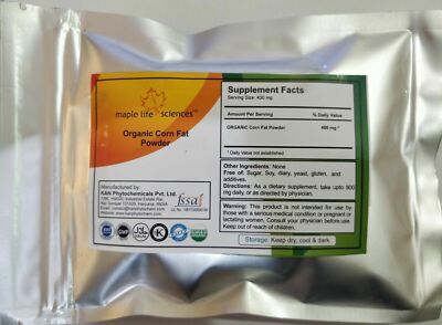 ORGANIC Corn Fat Powder Pure & Natural High Quality No Filler
