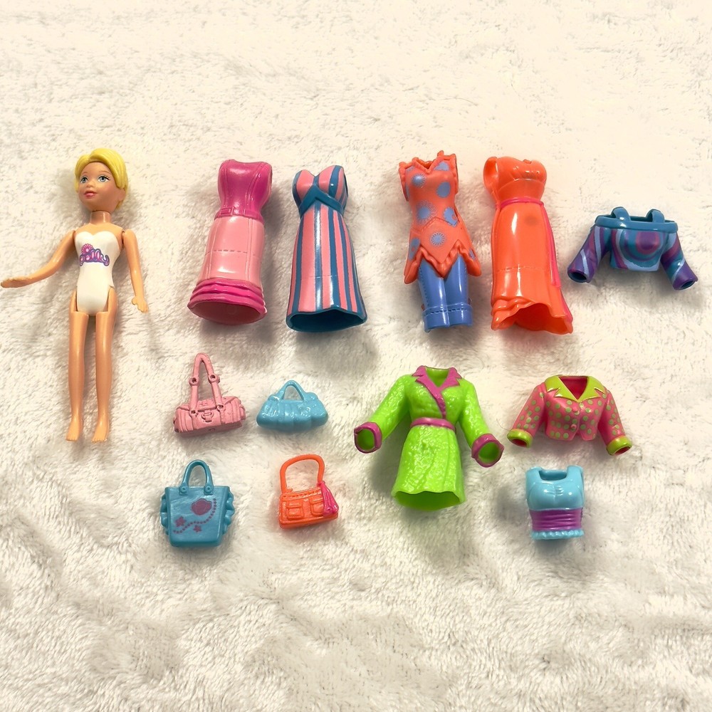 Polly Pocket Doll Lot Magnet Clothes 3.5 Inch