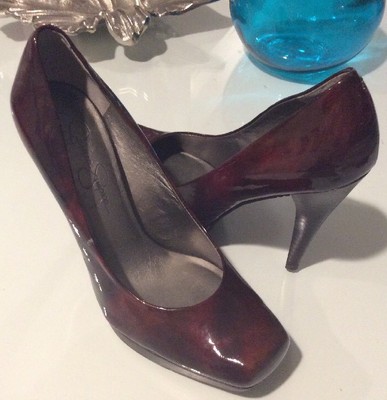 jessica simpson burgundy heels