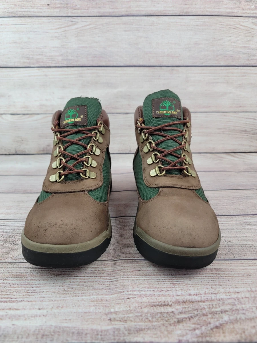 Timberland Field Brown Green Boots Kids Size 5