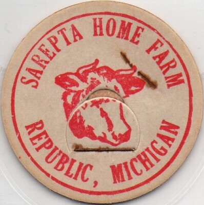 Milk Bottle Cap - Sarepta Home Farm - Republic, MI (Michigan) - (#1) 