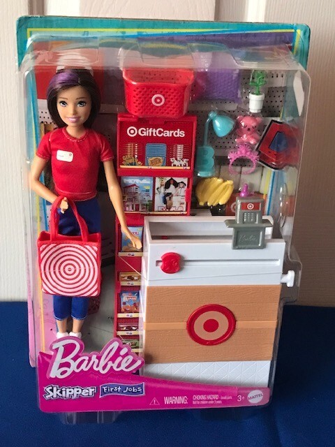 Barbie SKIPPER FIRST JOBS AT TARGET- DOLL & PLAYSET- 2023- BRAND NEW IN BOX