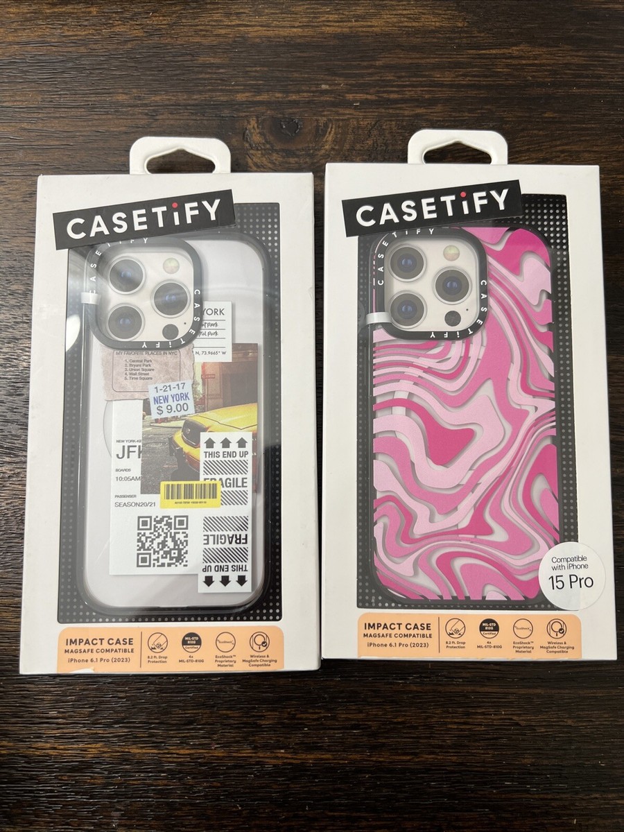 CASETiFY New York & Pink Swirl w/MagSafe for Apple iPhone 15