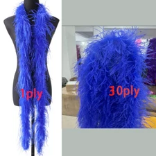 26PLY Thick Ostrich Feather Boa 2Meters Ostrich Trim Plume Shawl  Feather Crafts