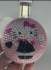 2013 Hello Kitty Rhinestone Headphones Plug - Confirmed Working - RARE 
